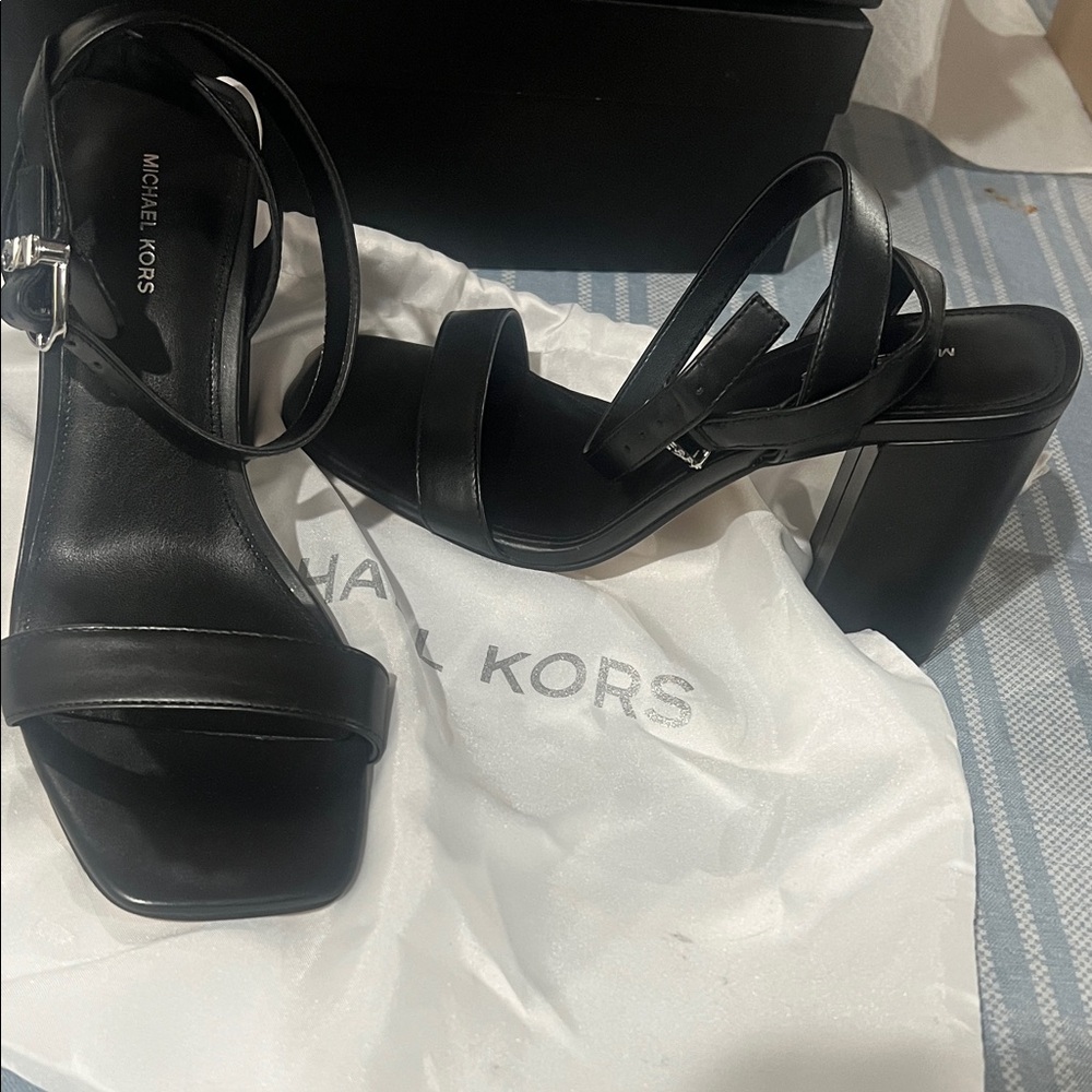 Michael Kors Black Strappy Heels